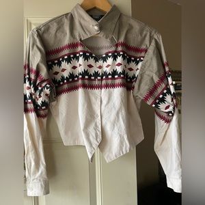 Vintage Brooks & Dunn Buttondown Western Crop with Concho Accents
